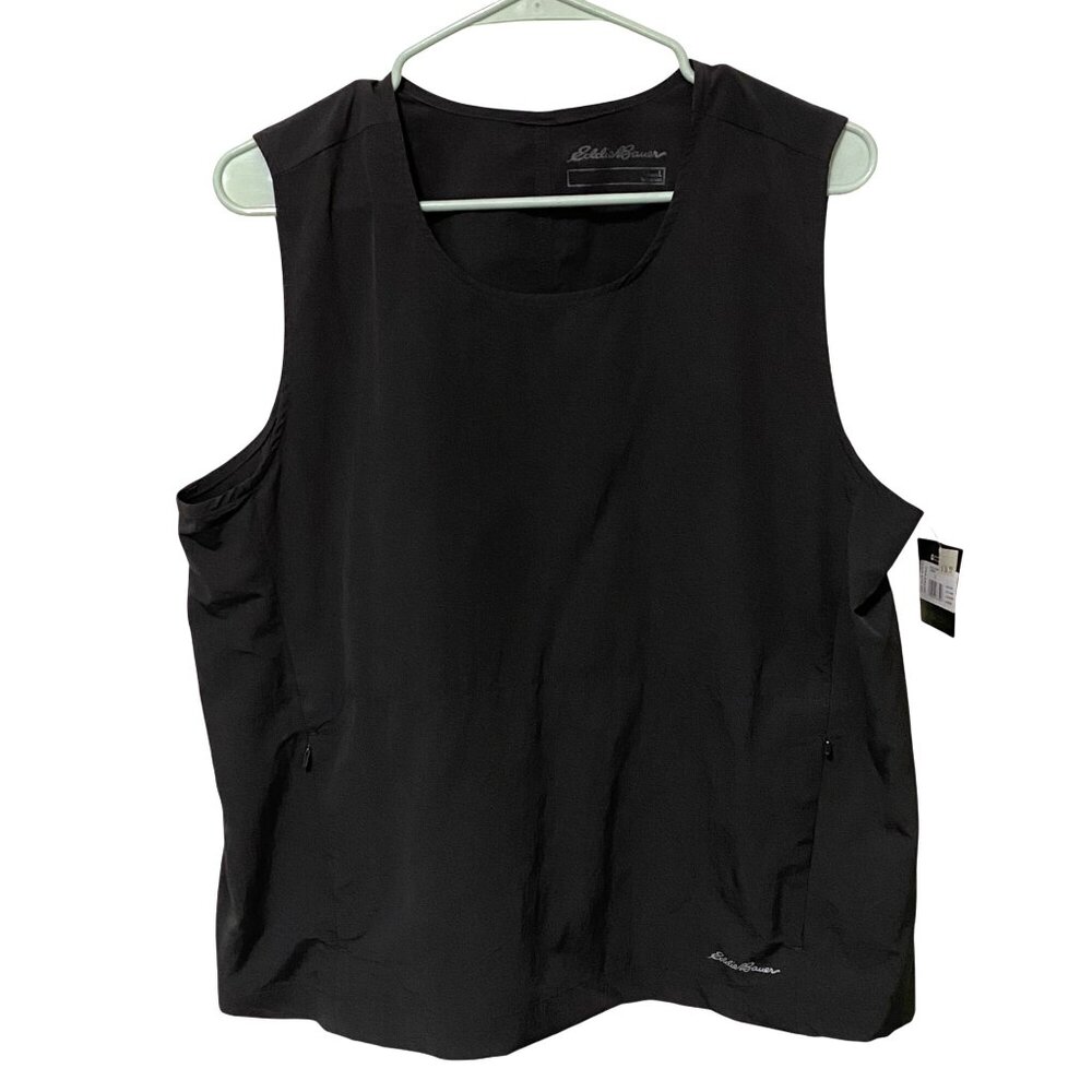 Eddie Bauer Mountain Crinkle Shirts Collection Tank Top L Gray Athletic Fitness